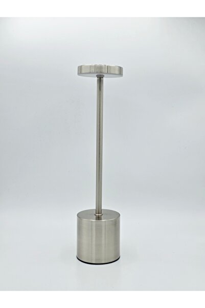 Furkan 3 Renk Yanma Modlu Gümüş Renk Masa Lambası