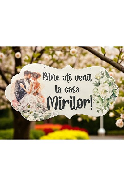 OEM Placuta Bine ati venit la casa Mirilor, verde, 67x31cm, MDF