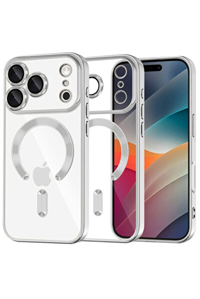 Techsuit Premium iPhone 17 Pro Max Πολυτελής Θήκη MagSafe από Κρύσταλλο, Ασημί