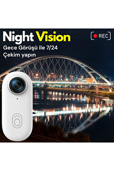 NEFFO Mini 4K Wıfı Aksiyon Kamerası Vücut Kamerası Giyilebilir Video Kaydedici