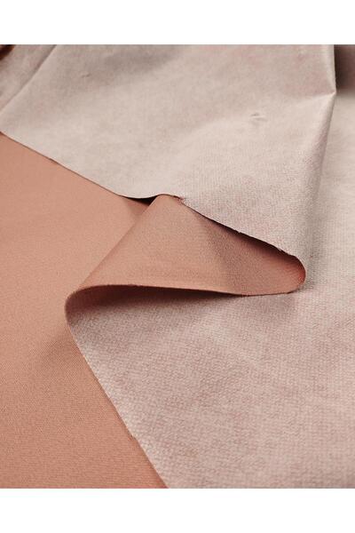 Kumaş Parça قماش ساتان تيلالي بلون السلمون مع تأثير الورد المجفف (العرض 130 س...