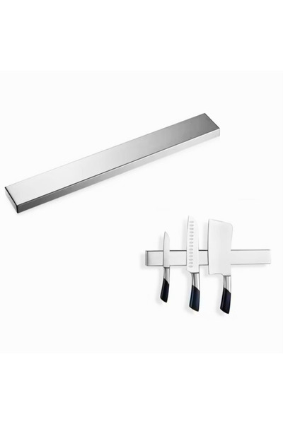 Zift Unique 3M Yapışkanlı Manyetik Bıçak Tutucu Paslanmaz Çelik 3M Bantlı Neodyum Mıknatıslı Organizer