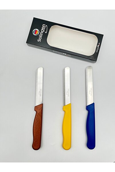 Solingen Orijinal Klever Micro 3 Adet Doğrama Bıçağı Bakır-Sarı-Lacivert