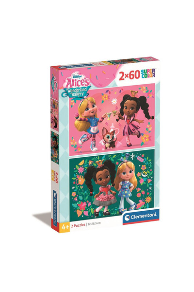 Alice în Cofetăria Minunilor Flowers Puzzle Clementoni Disney 2x60 buc.