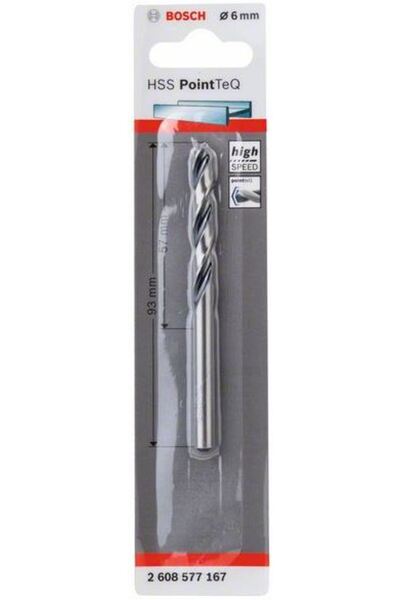 Bosch Burghiu PointTeQ HSS spiral de 6,0 mm