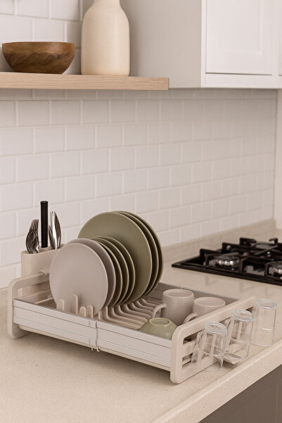 welcomein Açılır Kapanır Bulaşıklık Kurutmalık Su Tahliye Tepsili Çatal-Bıçak...