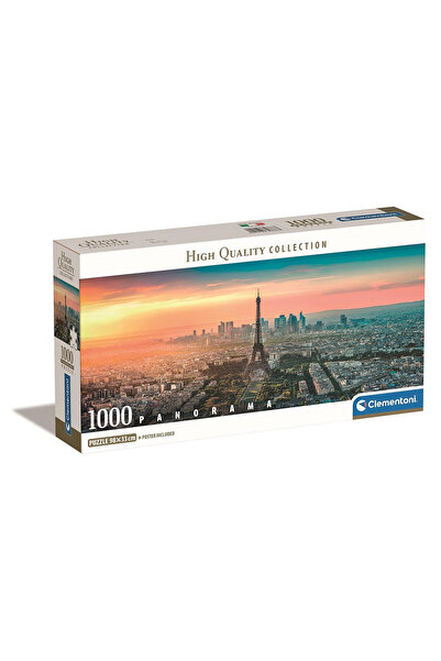 Cities Orașe View Puzzle panoramic compact Paris 1000 piese Clementoni