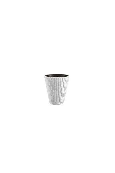 Prosperplast Ghiveci decorativ pentru flori, rotund, alb, 18/37 l, 39x43,6 cm...