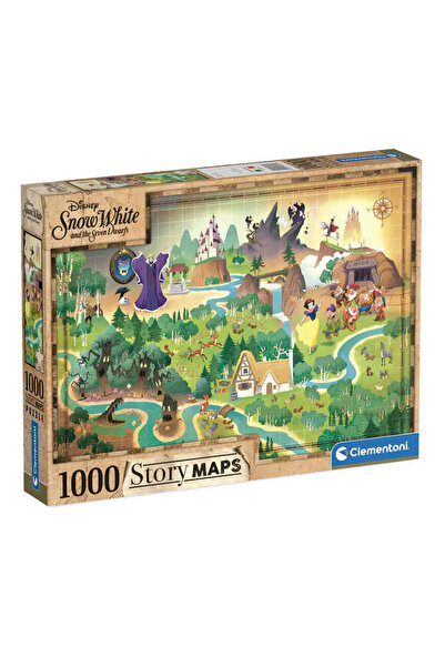 PRİNCESS Prințesele Disney Snow White Hartă de povești puzzle 1000 de piese C...