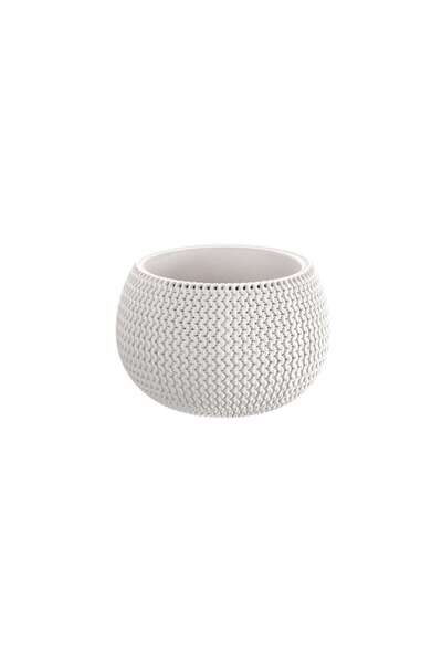 Prosperplast Decorative Flower Pot, Round, White, 2919.5 cm, Splofy Bowl