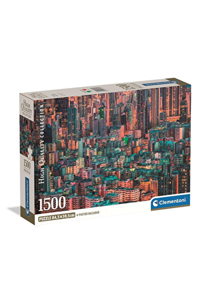Cities Orașe Hive Puzzle Compact Clementoni cu 1500 de piese Hong Kong