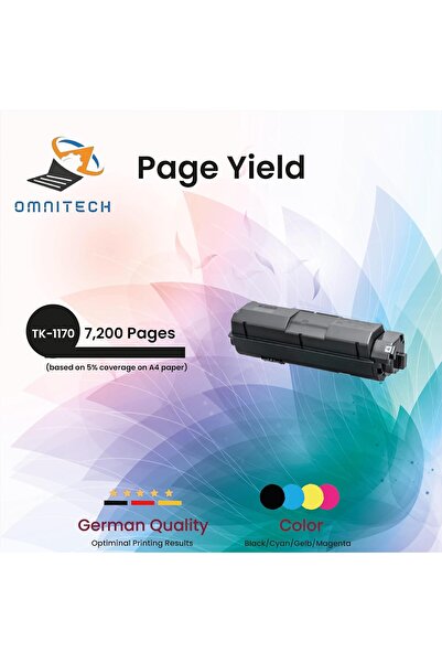 Omnitech Omni Tech TK-1170 Black Toner Cartridge - Compatible with Printer Ky...