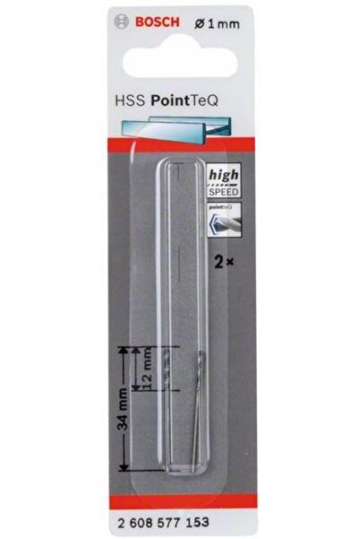 Bosch Burghiu HSS spiral PointTeQ de 1,0 mm