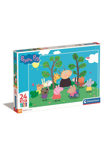 Peppa Pig Purcelușa Peppa Nature Class Puzzle maxi Clementoni de 24 de piese