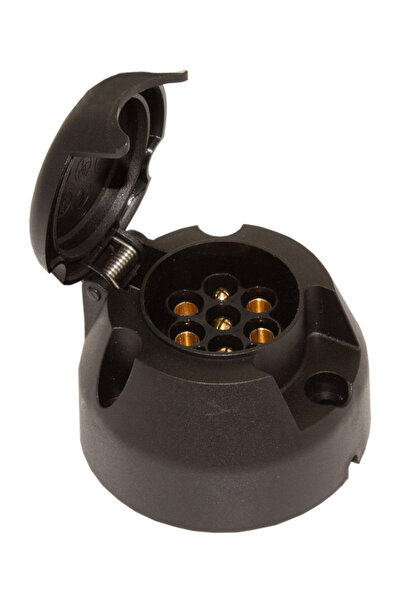 CarGuard Mufa PRA001, priza remorca, 7 pini, tensiune 12V, din cupru+nylon, negru