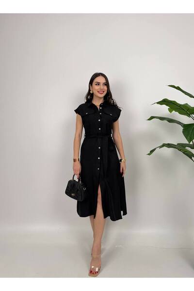 SANDIK Siyah Günlük Elbise
