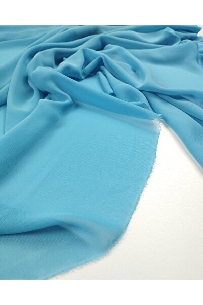 Kumaş Parça șifon de culoare albastru turcoaz (lățime 140 cm x lungime 245 cm)