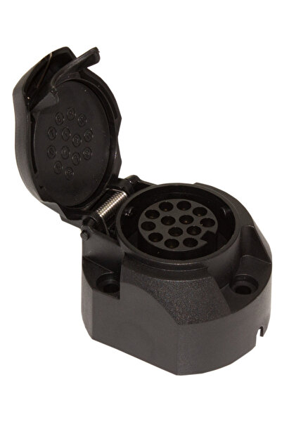 CarGuard Mufa PRA004, priza remorca, 13 pini, tensiune 12V, din cupru+nylon, negru