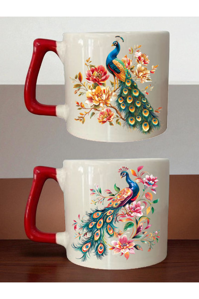 lili hediyelik كوب زهرة الطاووس مكون من قطعتين - هدية التخرج، هدايا للصديقة
