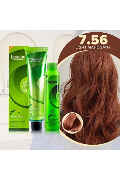 BREMOD لون شعر SPA من Performance 7.56 بلون الماهوجني الفاتح
