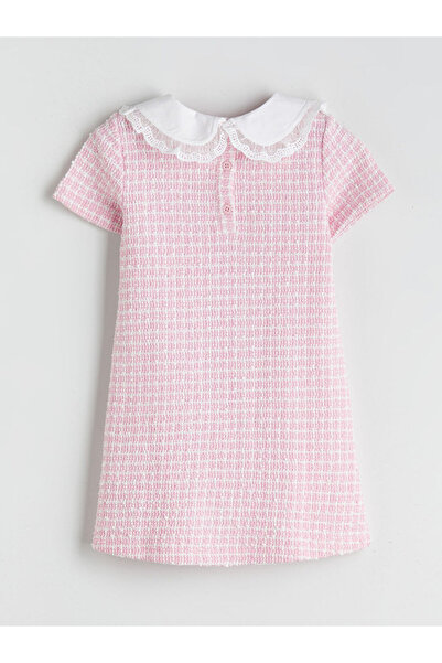 LC Waikiki Leave Your Style with Us |   Baby Collar Plaid Girl's Dress