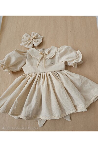 Elwirababyboutiqe keten balon kol elbise