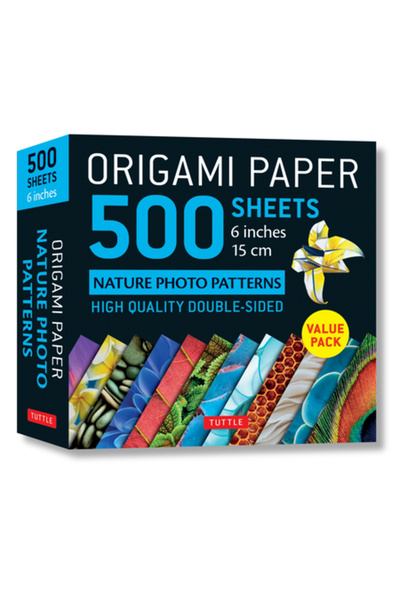 Tuttle Pub Hârtie Origami 500 de Coli Modele Foto Natură 6" (15 CM): Hârtie O...
