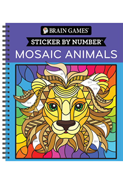 Pubn Intl Jocuri Creiere - Autocolant după Număr: Animale Mozaic (28 de Imagi...