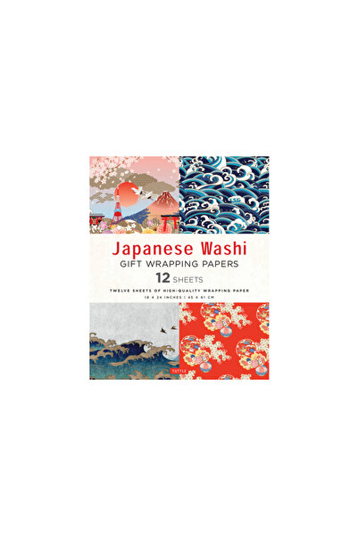 Tuttle Pub Hârtie de împachetat cadouri japoneză Washi: 12 coli de hârtie de ...
