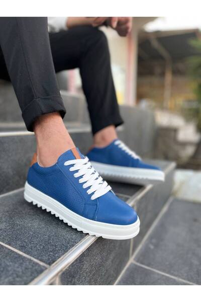 Kuback KB-DX2 Pantofi casual pentru bărbați din piele albastră