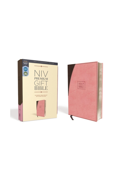 Zondervan Pub House Niv, Biblie cadou premium, piele moale, roz/maro, ediție ...
