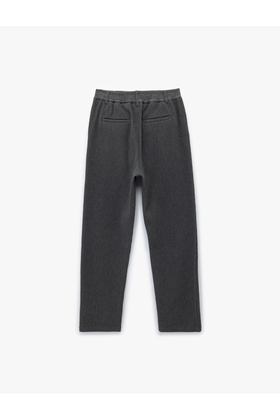 Koton Normal Bel Cep Detaylı Düğmeli Fitilli Chino Pantolon