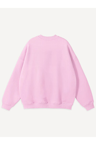 Mad&Calf Φούτερ Unisex Teddy Guy με στάμπα με λαιμόκοψη Oversize