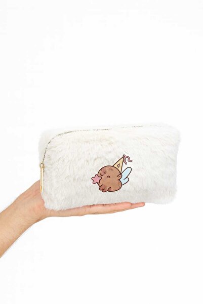 Puffie حقيبة أقلام من القطيفة على شكل كابيبارا، حامل أقلام