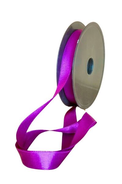 EL İŞİ DİY CRAFT Purple Satin Fabric Ribbon 2.5 cm X 35 Meters Handcrafted Gi...