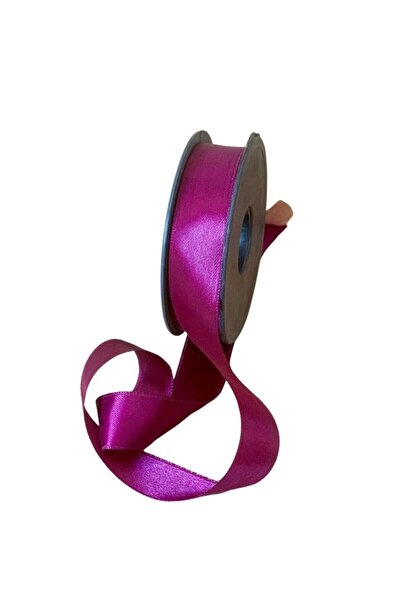 EL İŞİ DİY CRAFT شريط من قماش الساتان الأرجواني مقاس 2.5 سم × 25 متر لتغليف ا...
