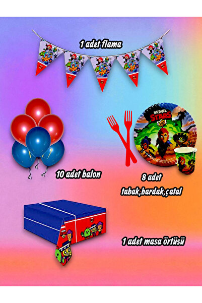 partylady 8-Person Brawl Stars Themed Mini Set - for Birthday Parties and Fun...