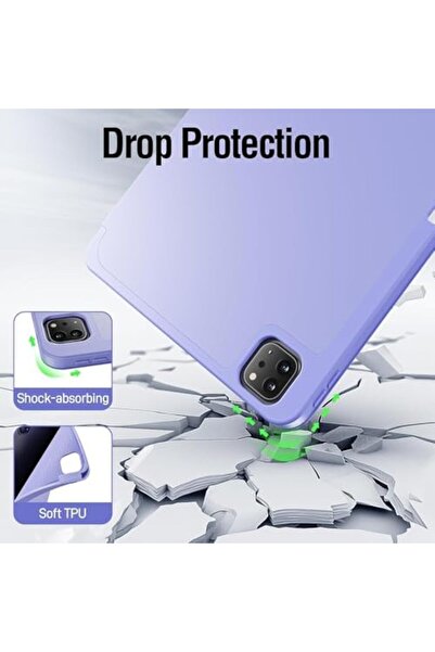 Generic حافظة لجهاز iPad Pro مقاس 11 بوصة مع حامل قلم Apple، حامل ثلاثي الطي، خاصية الإيقاظ/السكون التلقائي، M4 الجيل الخامس، لون C