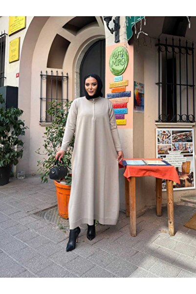 Pay KADIN TESETTÜR SOĞUK İPLİK TRİKO ELBİSE (42/44/46/48/50/52/54 BEDEN UYUMLU)