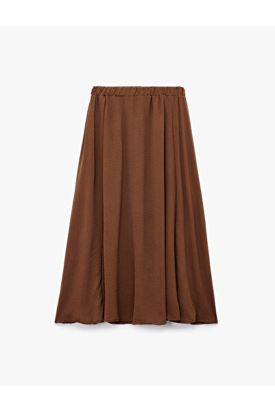 Koton Φούστα Aerobin από ύφασμα μεσαίου μήκους με καμπαρντίνα κοπής