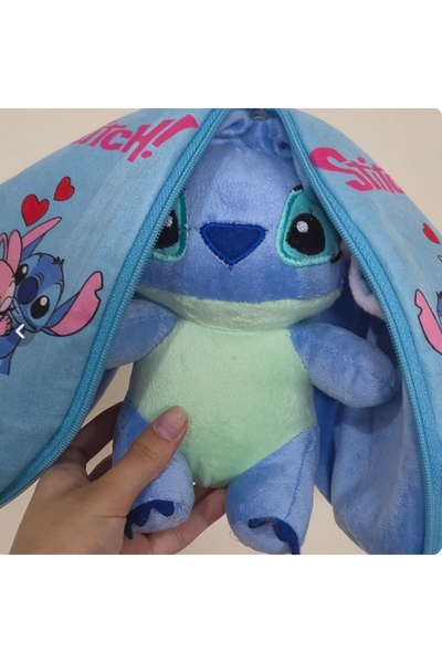 NB market Stitch peluş oyuncak fermuarlı stich peluş 25cm stil peluş oyuncak ...