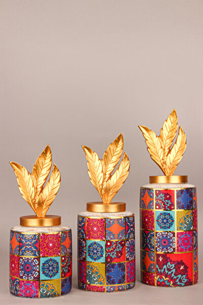 Hmydesign Vistara Handmade Dekoratif Seramik 3'lü Set Vazo