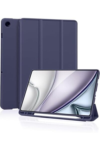 Generic Galaxy Tab A9 Plus Case, 11-Inch, Trifold Stand with Pen Holder, Auto Sleep/Wake, Dark Blue