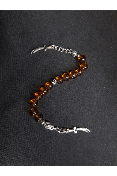 MRYart سبحة زازا من الخرز الزجاجي بلون القهوة