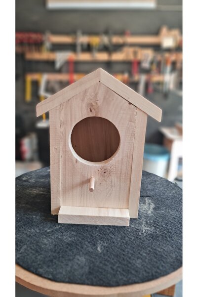 limewood Ahşap Kuş evi Boyanabilir / Dekoratif Ahşap Kuş Yuvası / Balkon Bahçe ve Ağaç için Kuş Yuvası
