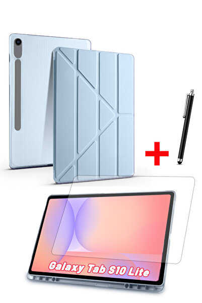 Nezih Case حافظة سيليكون متوافقة مع سامسونج جالاكسي تاب إس 10 لايت مع حامل قل...