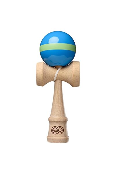 Kendama USA Kendama, Kaizen, albastru cu dungă verde, lucios, 178x70mm