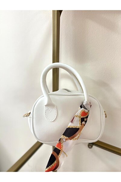 zemihra Women's Mini Hand & Shoulder Bag – Gold Detailing, Scarf Accessory