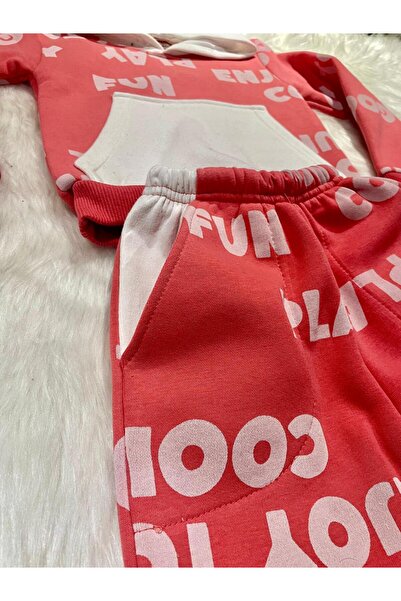 Burç 3-Piece Hooded Winter Combed Cotton Children's Tracksuit Set