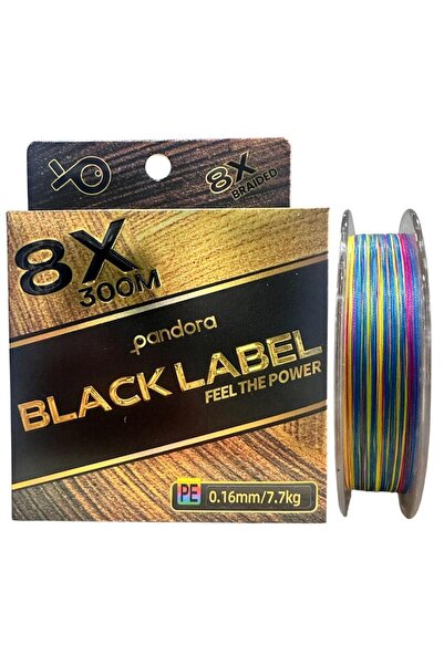 Pandora Black Label 8X 300 mt 0.16mm İp Misina Multi Color